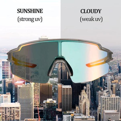ROCKBROS Photochromic Sunglasses Stylish &amp; Durable &amp; Multi-Purpose (10179)-Transparent