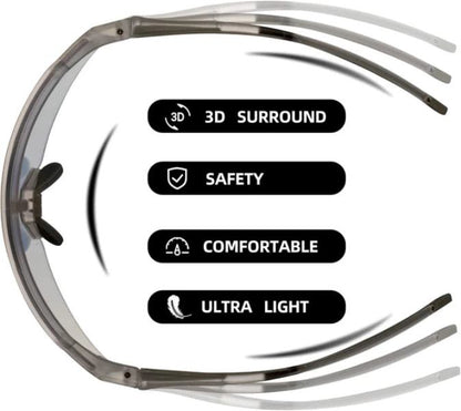 ROCKBROS Photochromic Sunglasses Stylish &amp; Durable &amp; Multi-Purpose (10179)-Transparent