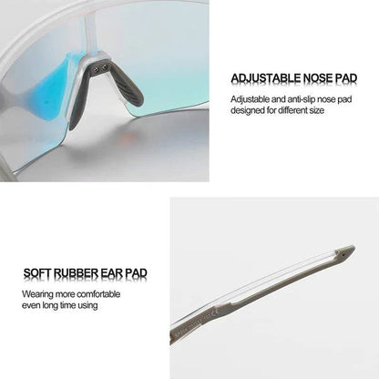 ROCKBROS Photochromic Sunglasses Stylish &amp; Durable &amp; Multi-Purpose (10179)-Transparent