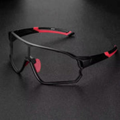 ROCKBROS Photochromic Sunglasses Thicken PC Lenses With UV400 Protection Coating (10135)-Black Red