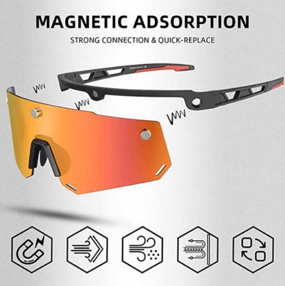 ROCKBROS Polarized Glasses Two Lens for Replace (SP213RB)-Red