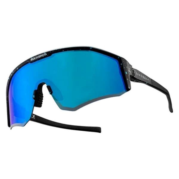ROCKBROS Sports Polarized Sunglasses UV 400 Protection (14130001001)-Shiny Black/Blue