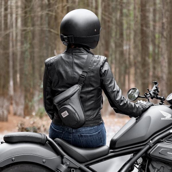 ROCKBROS Waist belt bag man women motorcycle Portable two-layer design leg bag for Motorcycle drop leg waist bag (30170011001)-Black