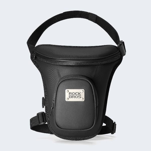 ROCKBROS Waist belt bag man women motorcycle Portable two-layer design leg bag for Motorcycle drop leg waist bag (30170011001)-Black