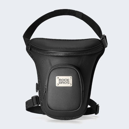 ROCKBROS Waist belt bag man women motorcycle Portable two-layer design leg bag for Motorcycle drop leg waist bag (30170011001)-Black