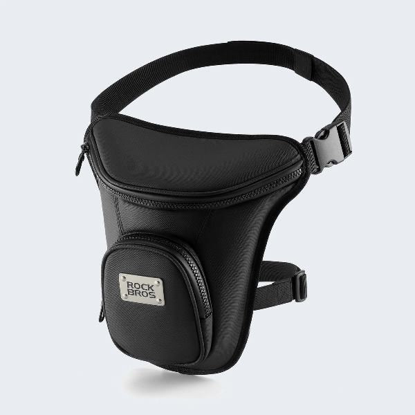 ROCKBROS Waist belt bag man women motorcycle Portable two-layer design leg bag for Motorcycle drop leg waist bag (30170011001)-Black