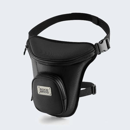 ROCKBROS Waist belt bag man women motorcycle Portable two-layer design leg bag for Motorcycle drop leg waist bag (30170011001)-Black