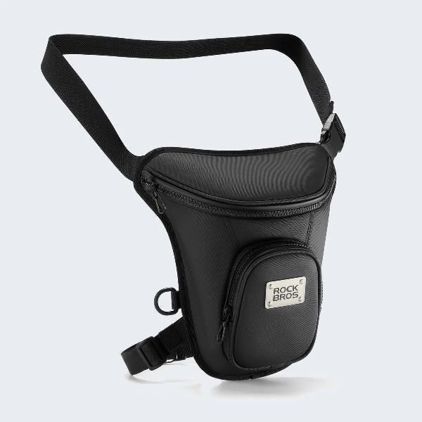 ROCKBROS Waist belt bag man women motorcycle Portable two-layer design leg bag for Motorcycle drop leg waist bag (30170011001)-Black
