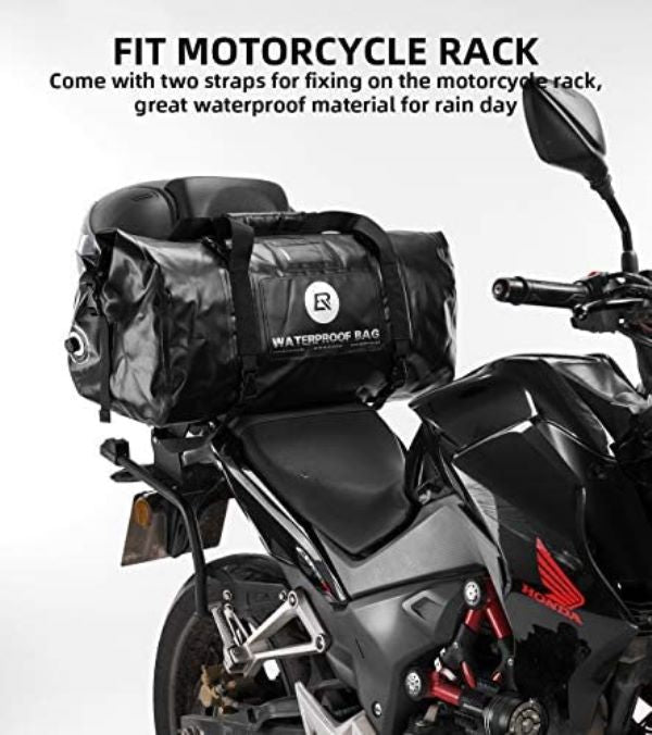 ROCKBROS Waterproof Duffel Bag 60L Motorcycle Travel Dry Duffel Bag Black-AS-005BK