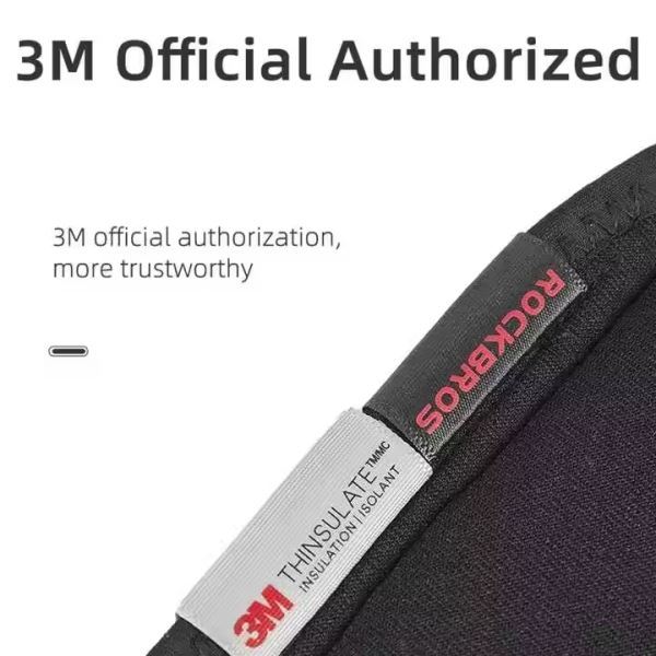 ROCKBROS Winter Reflective Outdoor Knee Protect Leg Sleeve Fleece Keep Warm Knee Support Windproof Kneepads (19400180001)-Black