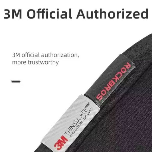 ROCKBROS Winter Reflective Outdoor Knee Protect Leg Sleeve Fleece Keep Warm Knee Support Windproof Kneepads (19400180001)-Black