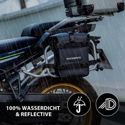 ROCKBROS motorcycle side bag waterproof luggage rack bag 5L Black (Single Unit) (30140035001)-Black