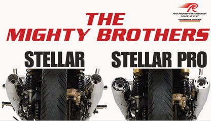 Red Rooster Performance Exhaust For Royal Enfield Interceptor 650/ GT 650 Stellar Pro - Polish