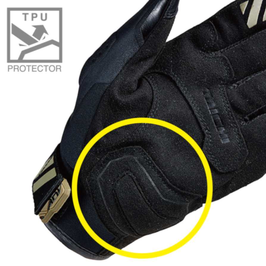 RS Taichi Drymaster Compass Wp Riding Gloves - Black Khaki