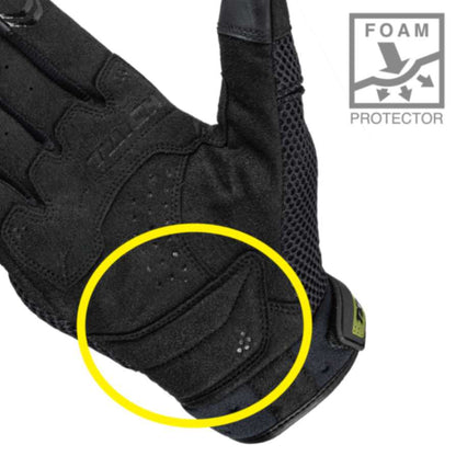 RS Taichi Rubber knuckle Gloves - Black White