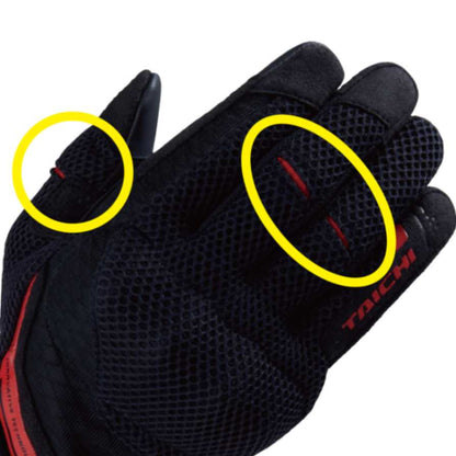 RS Taichi Rubber knuckle Gloves - Black White