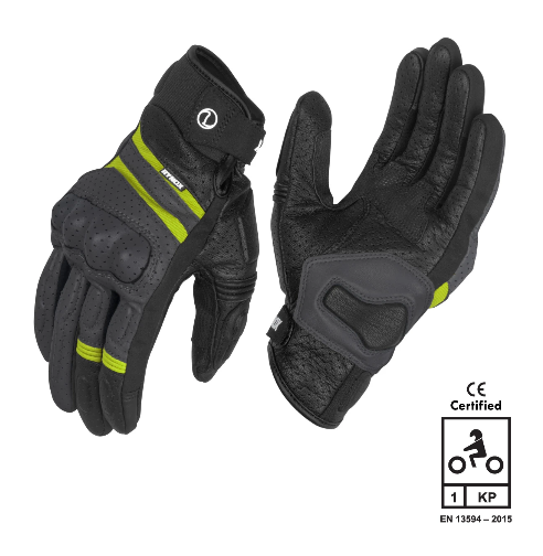 RYNOX AIR GT GLOVES GREY HIVIZ GREEN