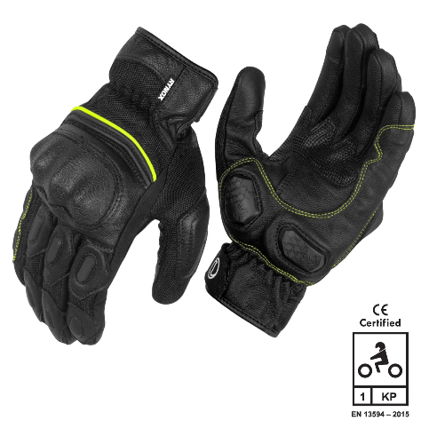 RYNOX Tornado Pro 3 Gloves - Black HI-VIZ Green