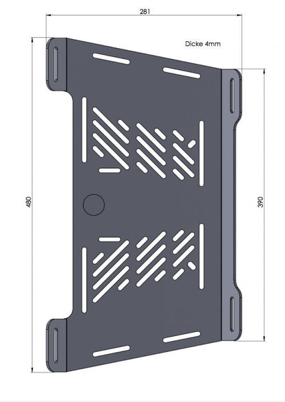 Rack Enlargement Plate BMW F800GS - Hepco Becker - 800667 00 01
