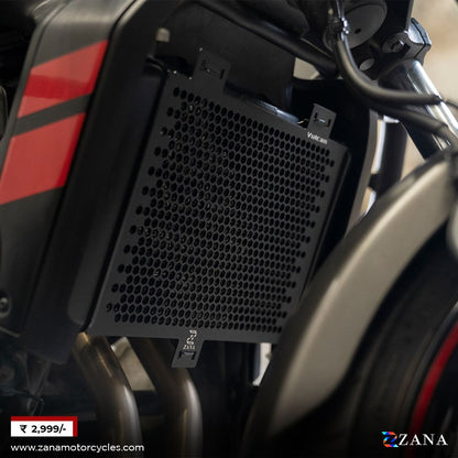Radiator Guard Honeycomb Black For Kawasaki Vulcan 650 - ZI-8261