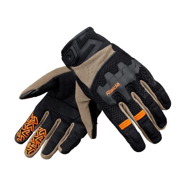 Raida Drift Motorcycle Gloves-Khaki Orange