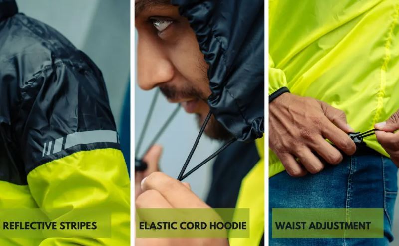 Raida Drymax 10K Rain Jacket | Hiviz-Black - Riders Junction