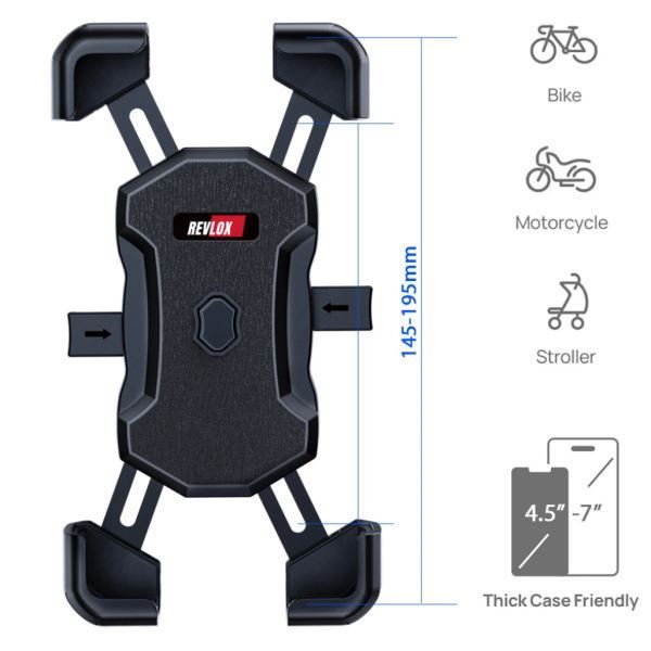 Raida-REVLOX FlexPro Motorcycle Mobile Mount with Vibration Dampener