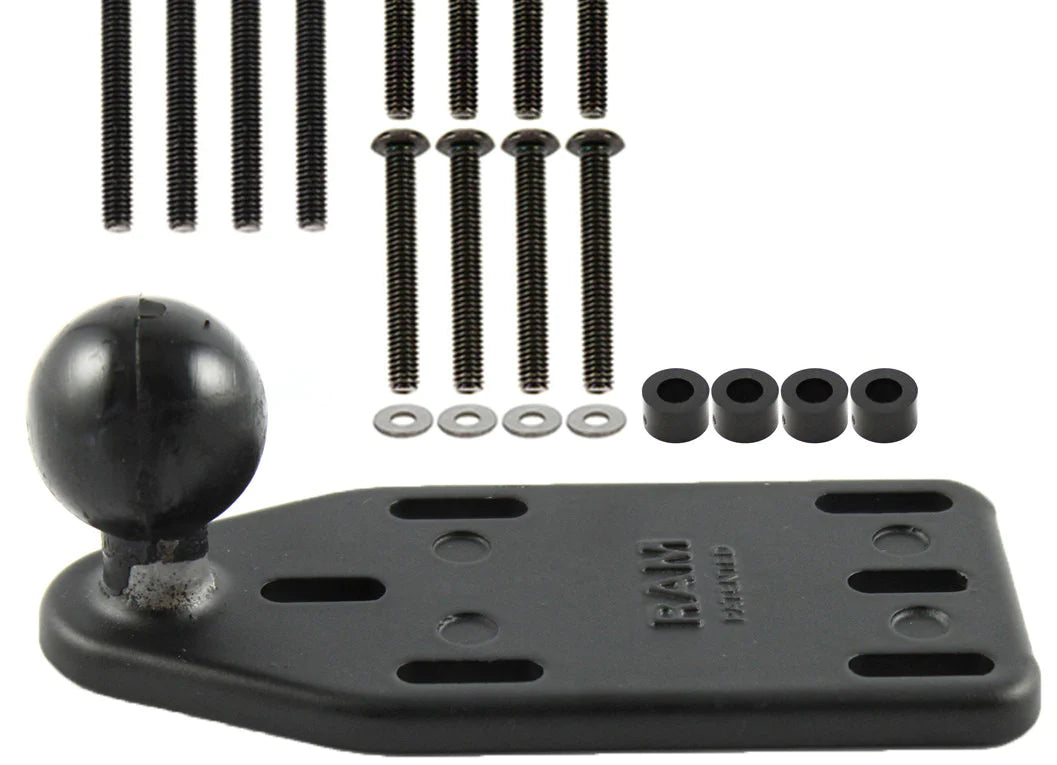 Ram Base - Motorcycle Brake/clutch Reservoir Cover Base With 25mm (1") Ball Offset