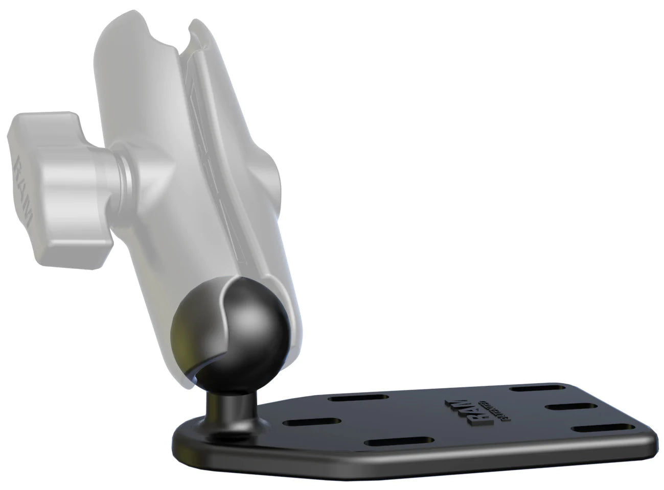 Ram Base - Motorcycle Brake/clutch Reservoir Cover Base With 25mm (1") Ball Offset