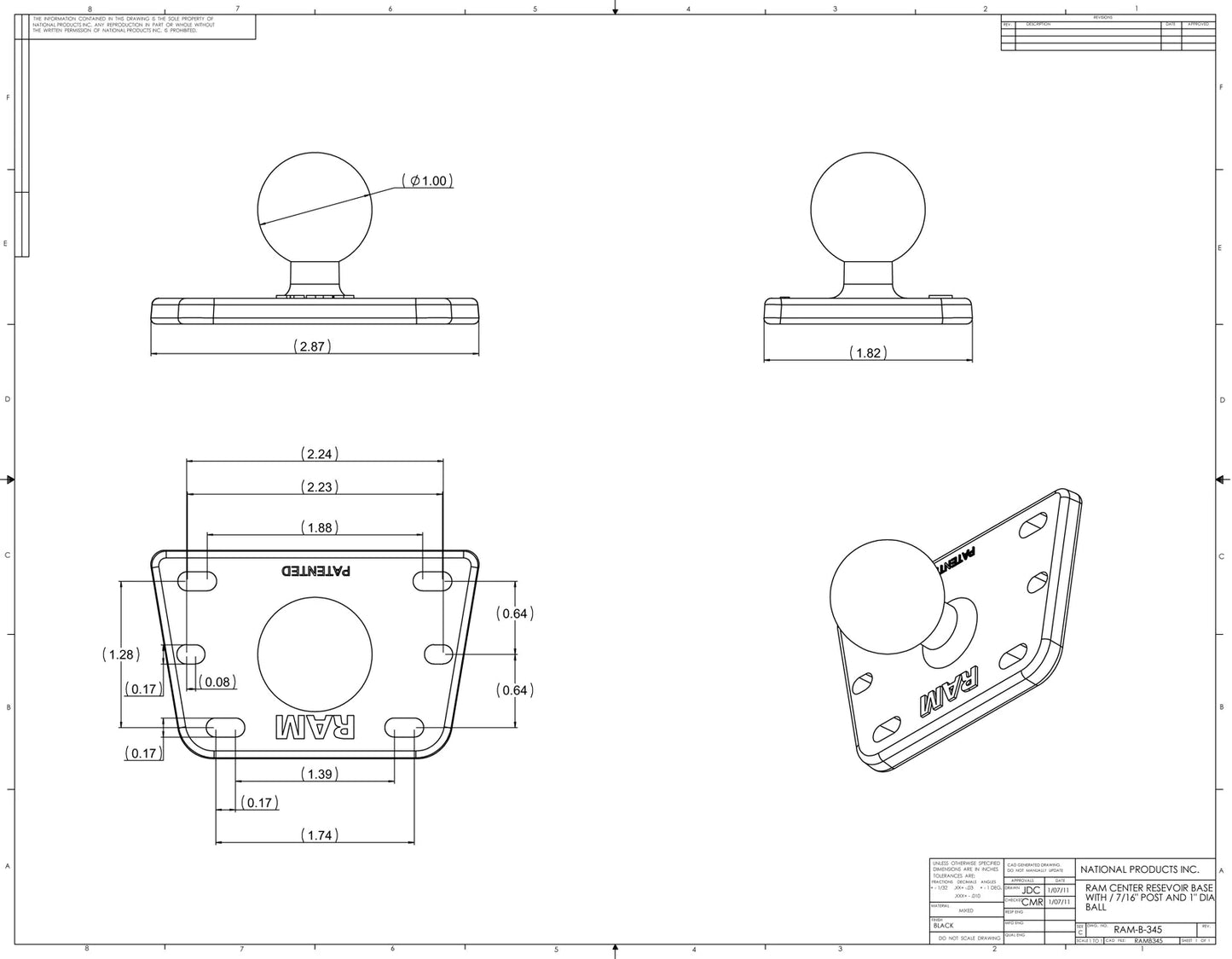 Ram Base - Motorcycle Brake/Clutch