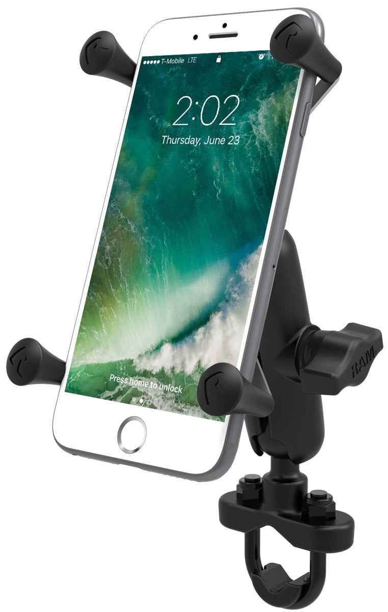 RAM Handlebar U-Bolt Mount with Universal RAM® X-Grip® Large Phone/Phablet Cradle