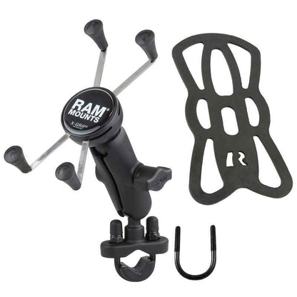 RAM Handlebar U-Bolt Mount with Universal RAM® X-Grip® Large Phone/Phablet Cradle