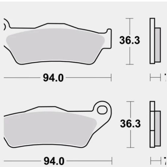 Rear Brake Pads Sintered - Brembo - 07BB04SP