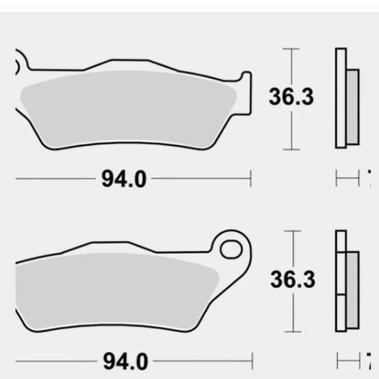 Rear Brake Pads Sintered - Brembo - 07BB28SP