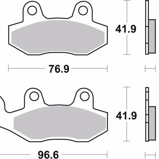 Rear Brake Pads Sintered - Brembo - 07SU12SP