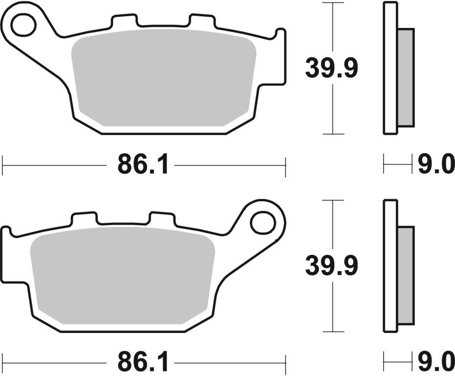 Rear Brake Pads Sintered Street - Brembo - 07HO53SP