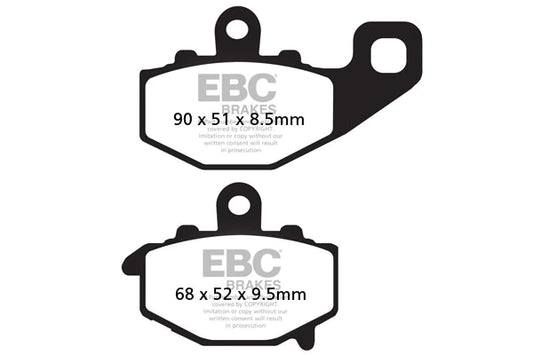 Rear Brake Pads for Kawasaki Ninja 1000 (2015-20 Onw) FA192HH by EBC