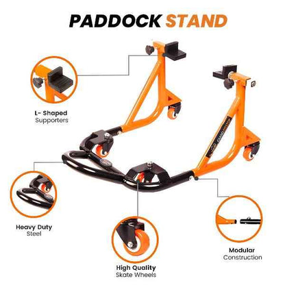 Rear Paddock Stand - Dismantlable Orange - Grandpitstop