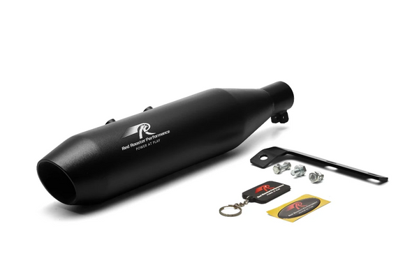 Red Rooster Performance Rumbler Max Black Matte Exhaust for RE Meteor 350