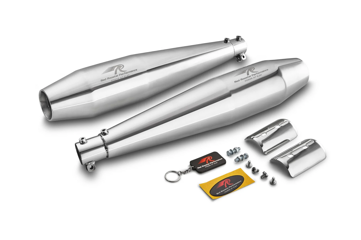 Red Rooster Performance Stellar Exhaust for Royal Enfield Interceptor 650/Continental GT 650 - Polish