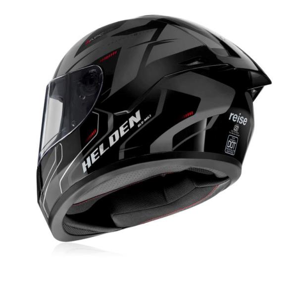 Reise Moto Helden Helmet - Grey / Black Gloss