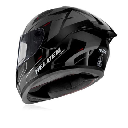Reise Moto Helden Helmet - Grey / Black Gloss