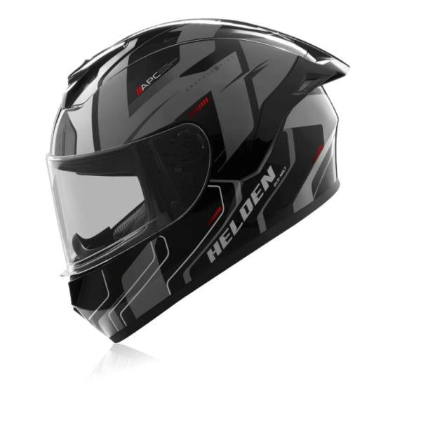 Reise Moto Helden Helmet - Grey / Black Gloss