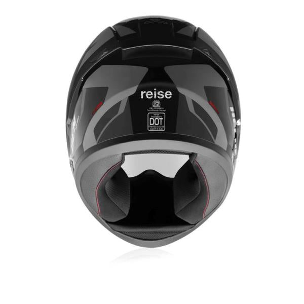 Reise Moto Helden Helmet - Grey / Black Gloss