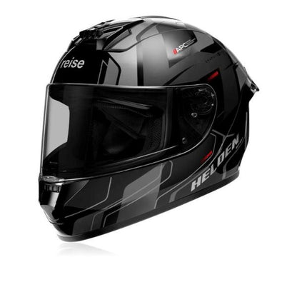 Reise Moto Helden Helmet - Grey Black Gloss