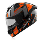Reise Moto Helden Helmet - Orange / Black Gloss