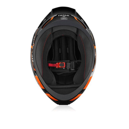 Reise Moto Helden Helmet - Orange / Black Gloss