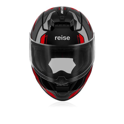 Reise Moto Helden Helmet - Red Black Gloss