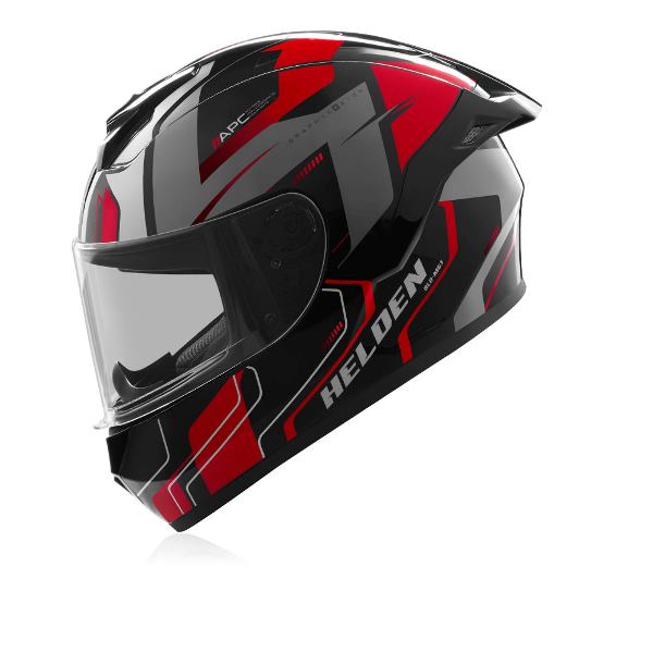 Reise Moto Helden Helmet - Red / Black Gloss