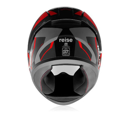 Reise Moto Helden Helmet - Red / Black Gloss